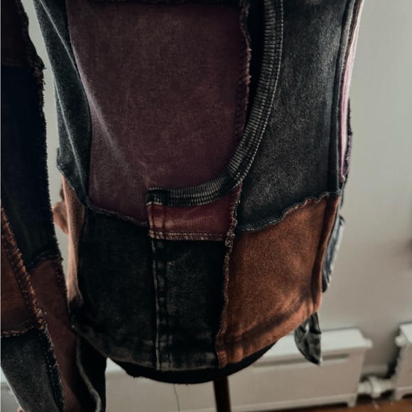 Bohemian Patchwork Hoodie Jacket-Nepal-Size S - Picture 5 of 5